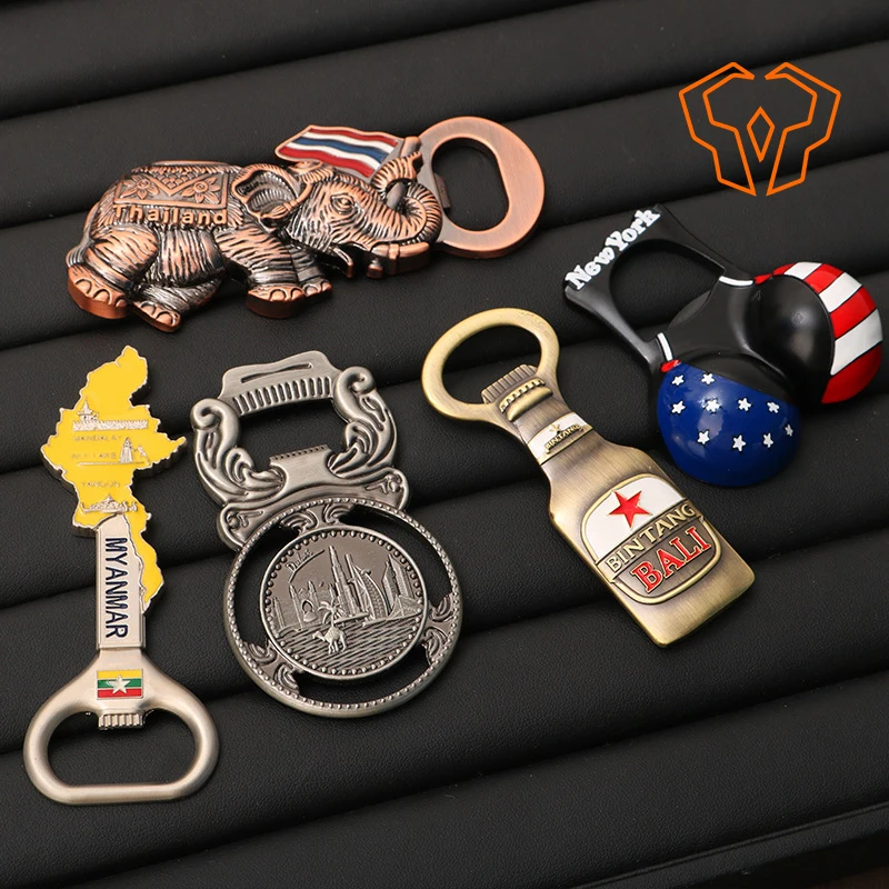 Bottle Opener Tourism Commemorative Features Refrigerator Sticker Gift Bottle Can Beer Opener