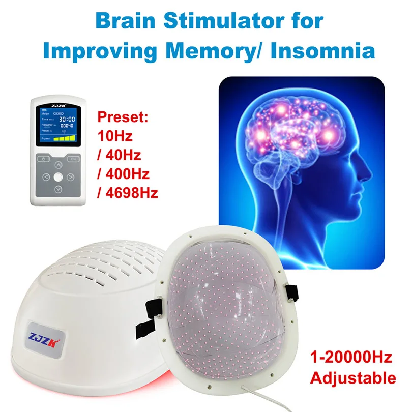 

Gifts for People With Autism 810nm Red Light Therapy Brain Brain Wave Machine for Brain Rehabilitation 1-20000Hz Adjustable