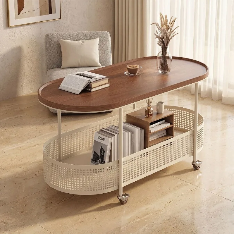 Movable living room home tea table sofa, side several multi-functional tea table Internet celebrity trolley