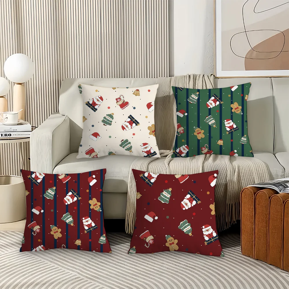 

Print Merry Merry C-Christmas Pillow Case Office Cushions Suitable For Sofa Car Bedroom Decorative Cushion Cover