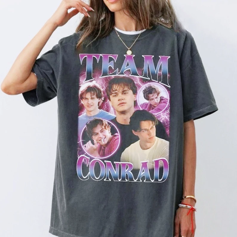 Team Conrad Cousins Beach Bootleg Cotton Shirt The Summer I Turned Pretty Shirts Love Conrad Fisher Vintage Tee Movie Y2k Tops