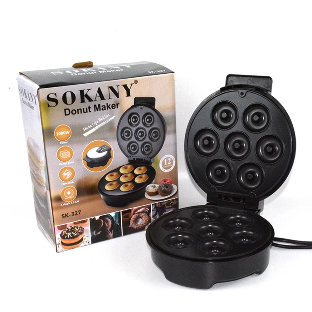 Donut Waffles Breakfast Machine Doughnut Maker Sandwich Cake Baking Maker Machine Electric Non-stick Iron Pan