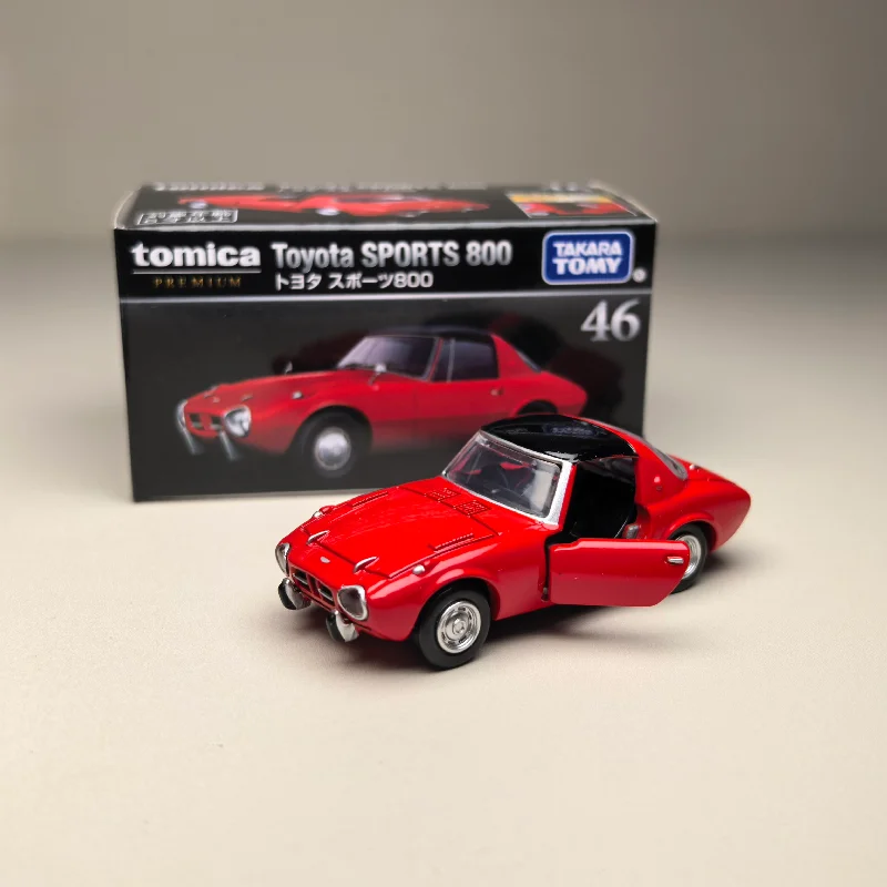 Takara Tomy Tomica Premium 46 Toyota SPORTS 800 Alloy Diecast Retro Coupe Model Spring Suspension Adult Collectible Toy