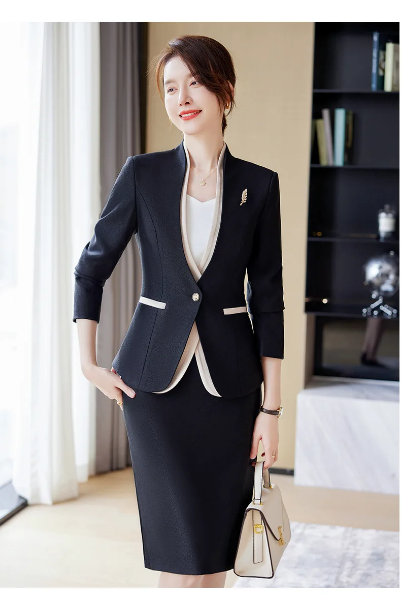 Elegant Women Business Suits with Jackets Coats and Skirts OL Styles Formal Women Office Ladies Professional Blazers Career Sets