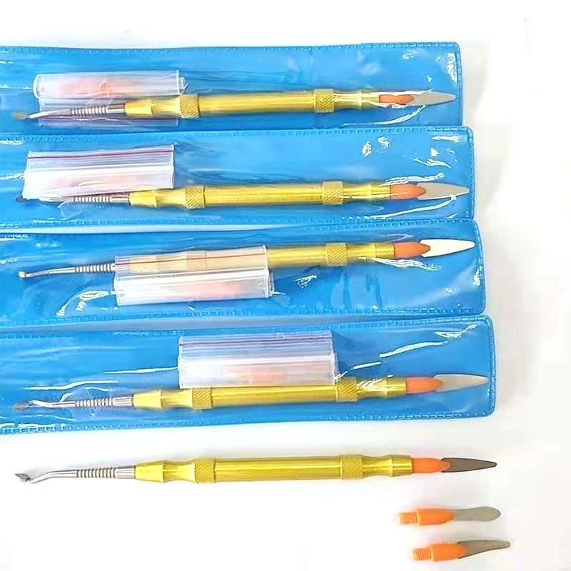 1Pc Dentist Sculpture Knife Wax Carving Tools Ceramic Porcelain Mixing Spatula Knife Blade Dental Lab Tool