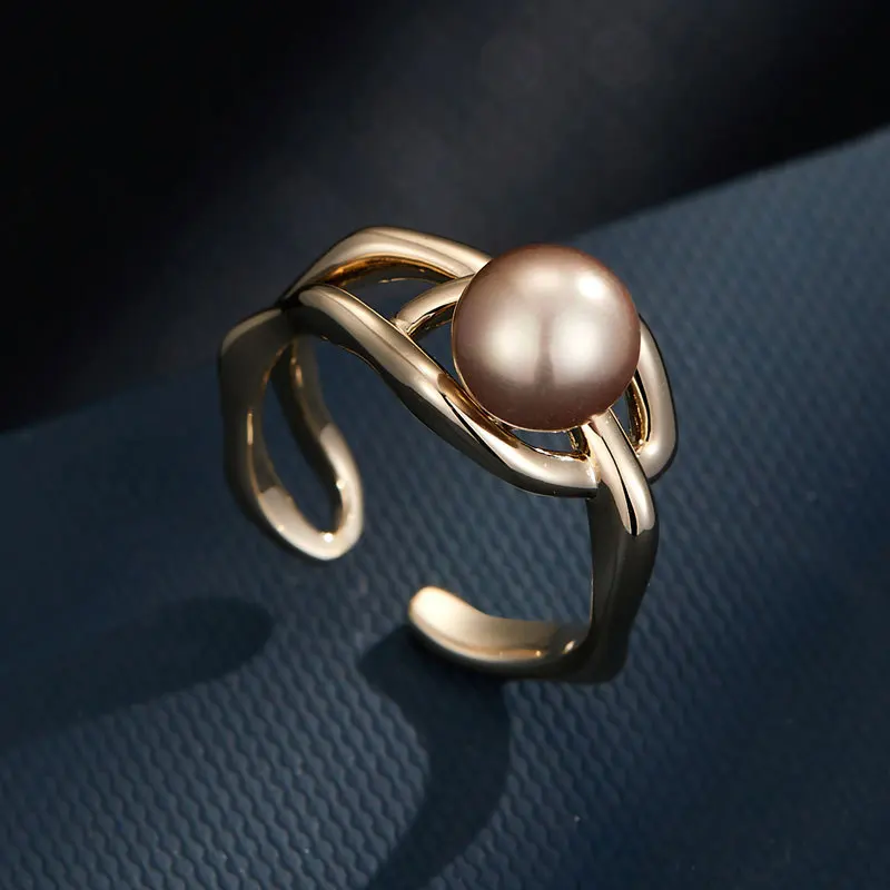 

Minimal Design Pearls Rings for Women Wedding Aniversary Party Promise Gifts Finger Rings Wholesale