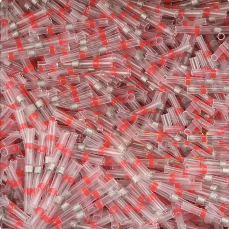 10/20/30/50/100PCS Heat Shrink Connectors Sleeve Tube Terminals Electrical Butt Splice Wire Connector Splice Solder Insulated