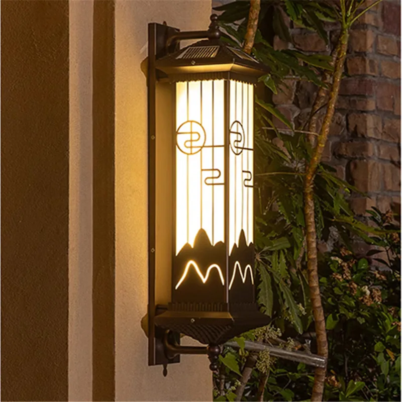 OUFULA Contemporary Solar Outdoor Wall Lamps Simplicity Waterproof Creative Balcony Hallway Courtyard Villa Gate Hotel image 3