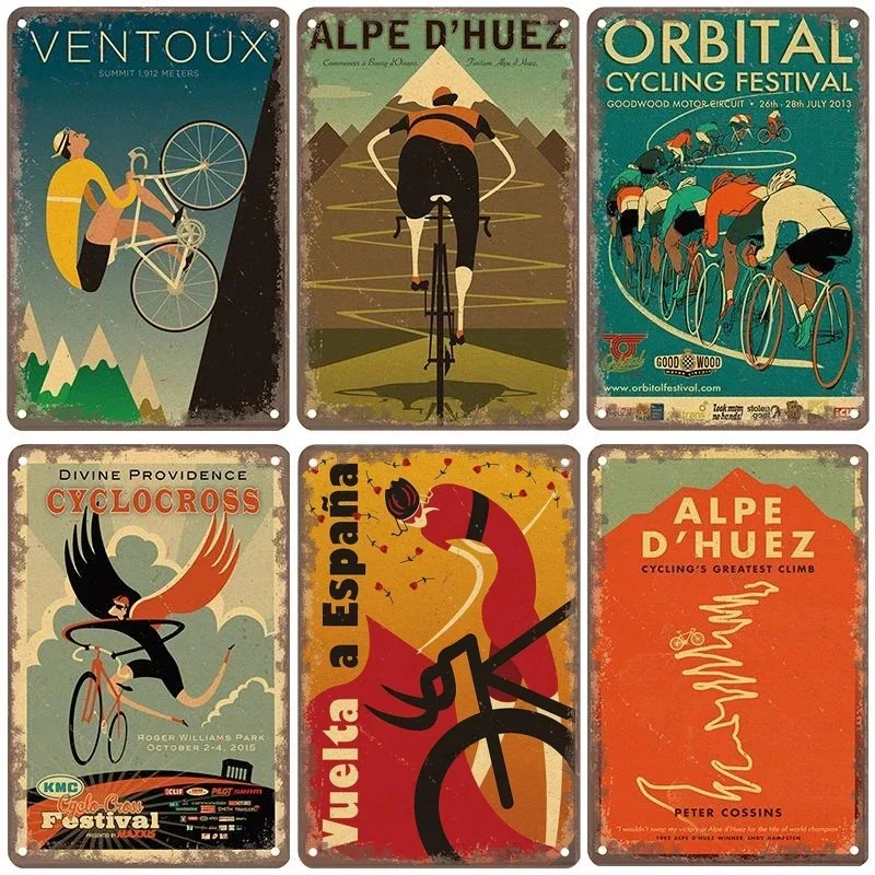 Vintage Bike Cyclocross Metal Tin Signs Retro Plaque Bicycle Poster Metal Plate Tin Sign Garage House Club Plaque Wall DecorGift