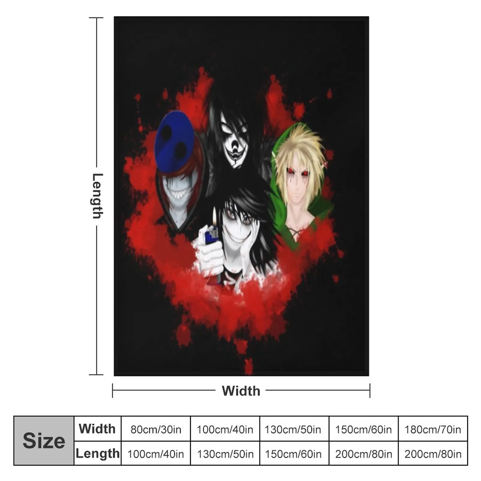 creepypasta Throw Blanket Decorative Throw Blanket Stuffed Blankets wednesday Summer Blanket