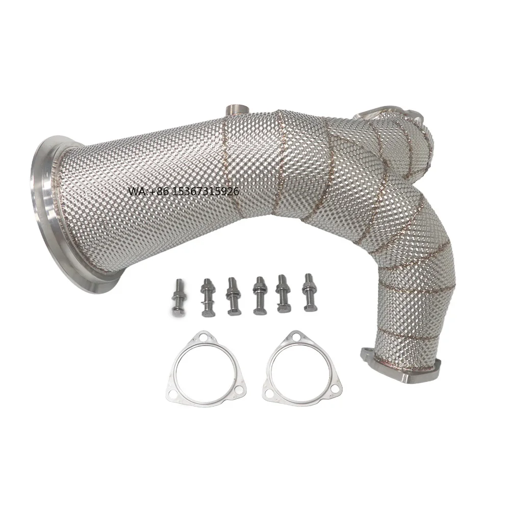 

3.0T with Heat Shield Exhaust Downpipe 2019-2022 B9 Heat Shield Exhaust Downpipe Performance Exhaust Header