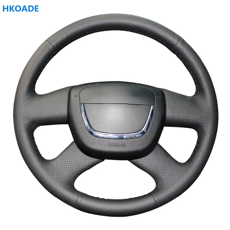 Customize DIY Micro Fiber Leather Steering Wheel Cover For Skoda Citigo Roomster Fabia 2009-2012 Octavia Yeti Superb 2008-2013