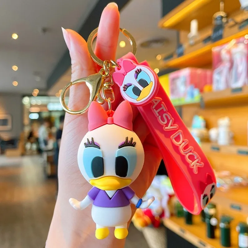Creative cartoon anime couple pendant keychain Mickey Mouse Minnie Star Stitch key ring decoration key chain bag car pendant view 5