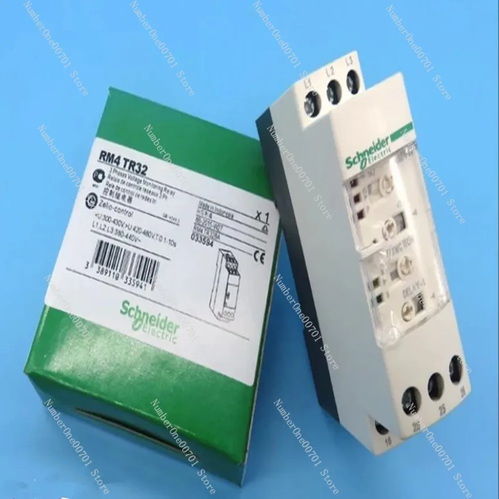 Original RM4TR32 Din Rail Electronic Overvoltage Undervoltage Motor Protector Broken Phase and Phase Loss Missing Relay