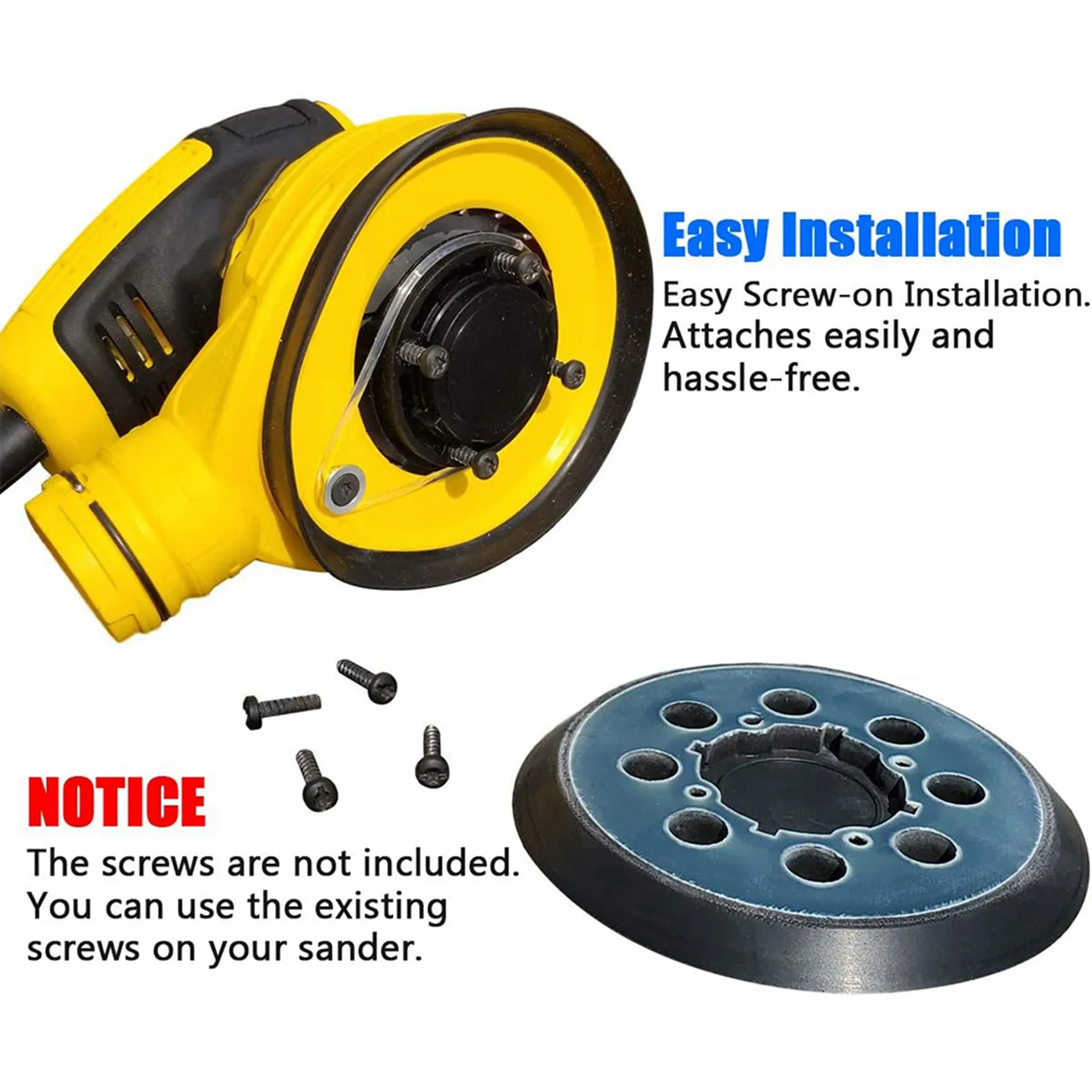 BHTS-2X 5Inch Hook And Loop Replacement Sander Pad For -Fit DWE6421/6421K, DWE6423/6423K, DCW210B Random Track Sander