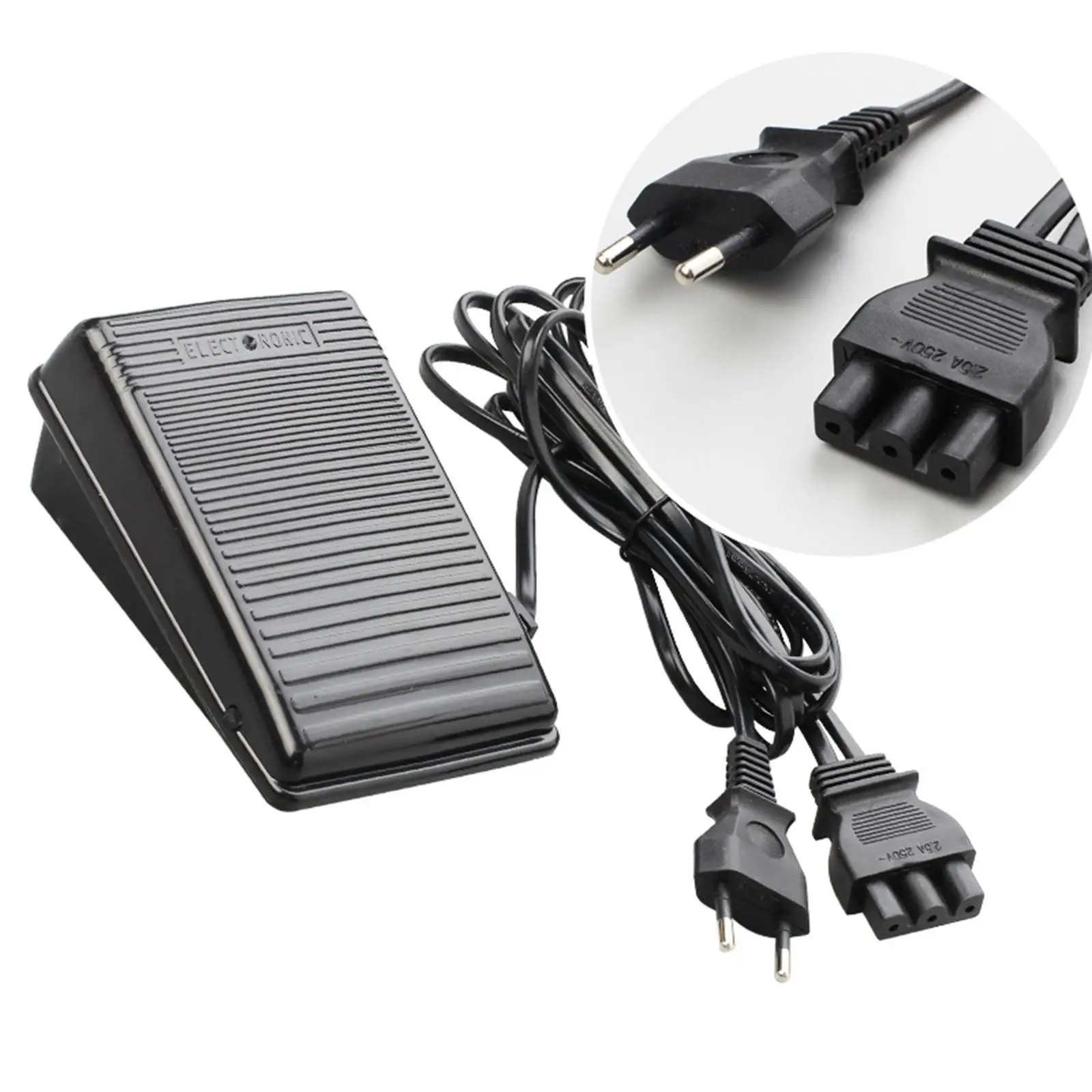 

Sewing Machine Foot Pedal ABS Black Electronic Replacement Foot Control Switch for Industrial Sewing Equipment