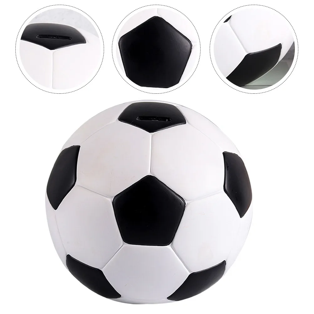 Football Money Bank Vinyl Anti-Fall Piggy Bank for Saving Coins Big Capacity Desktop Decoration Home Office Hallway Decor