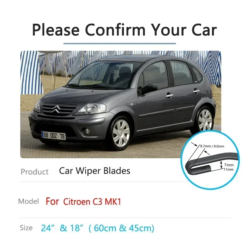 For Citroen C3 MK1 FC FN 2002 2003 2004 2005 2006 2007 2008 2009 Windshield Windscreen Brushes Accessories Car Front Wiper Blade - view 2
