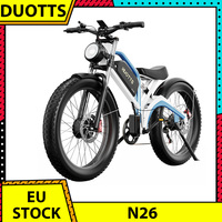 DUOTTS N26 Electric Bike 750W*2 Motors 55km/h Max Speed 26*4.0 inch Fat Tires 48V 20Ah Battery 120-150km Range 200kg Max Load