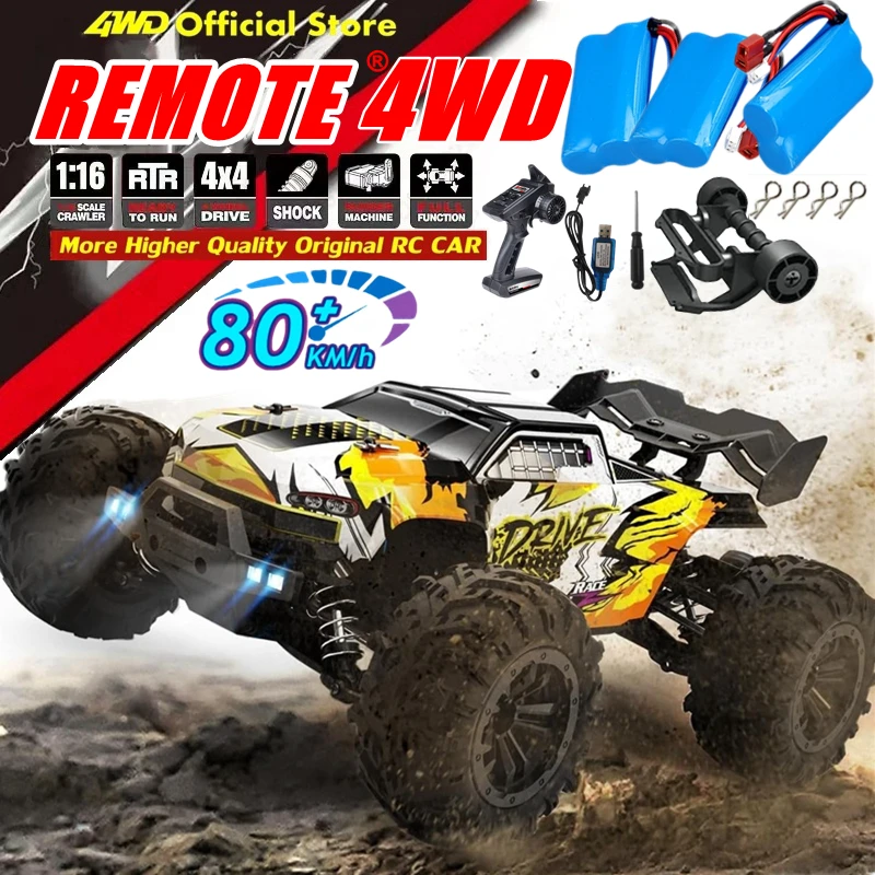 4WD RC Car 4x4 Off Road Drift Racing Cars 50/ 80KM/h Super bezszczotkowa szybka wodoodporna ciężarówka zdalnie sterowana zabawka dla dzieci dorośli