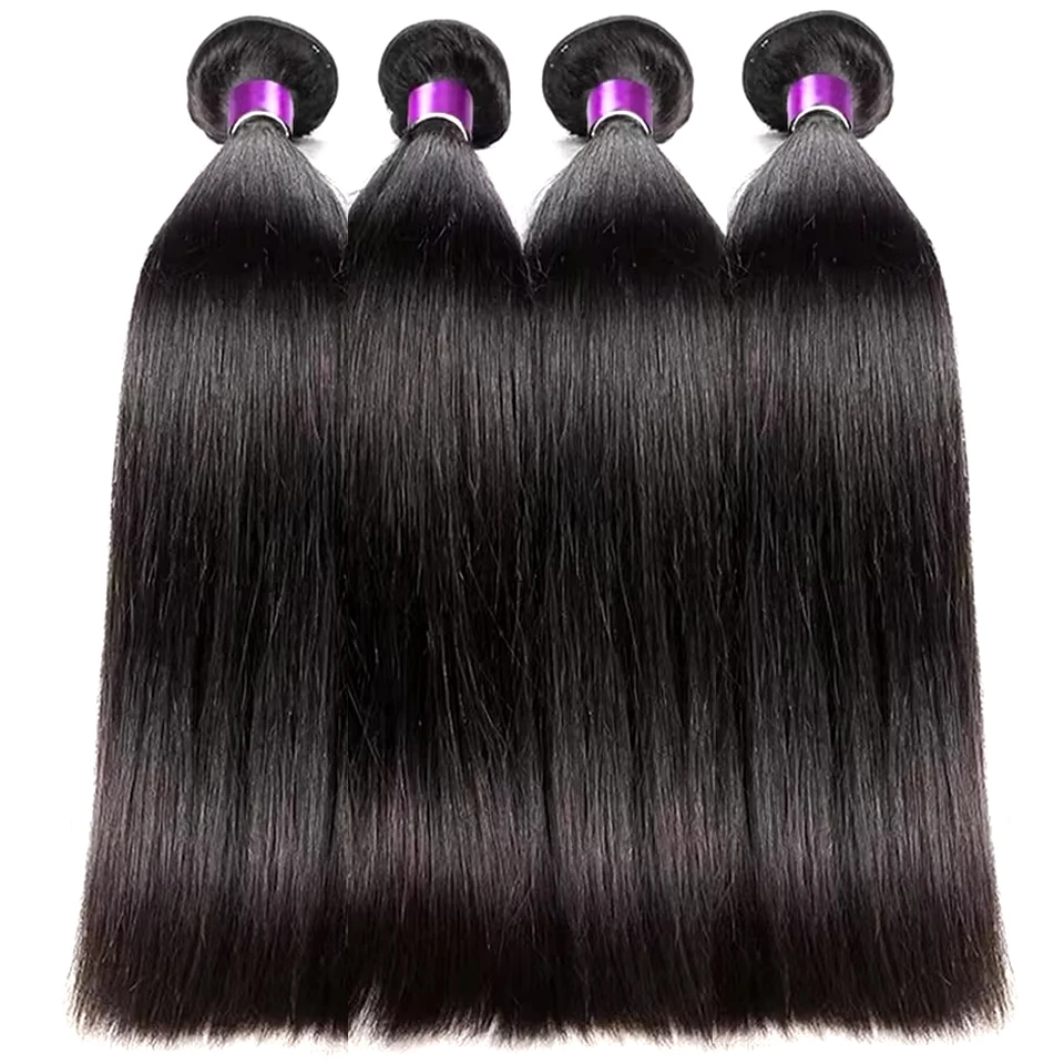 Malaysian Straight Hair Bundles 1/3/4 Pcs 100% Unprocessed Raw Human Hair Straight Bundles Human Hair Extensions For Black Women