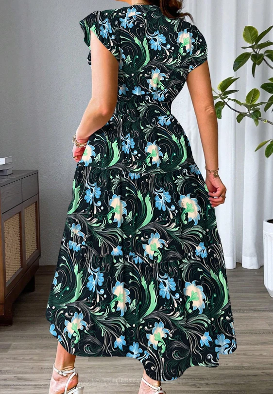 Robe d'été imprimée grande tai - Summer Vacation Clothing Women avis et prix
