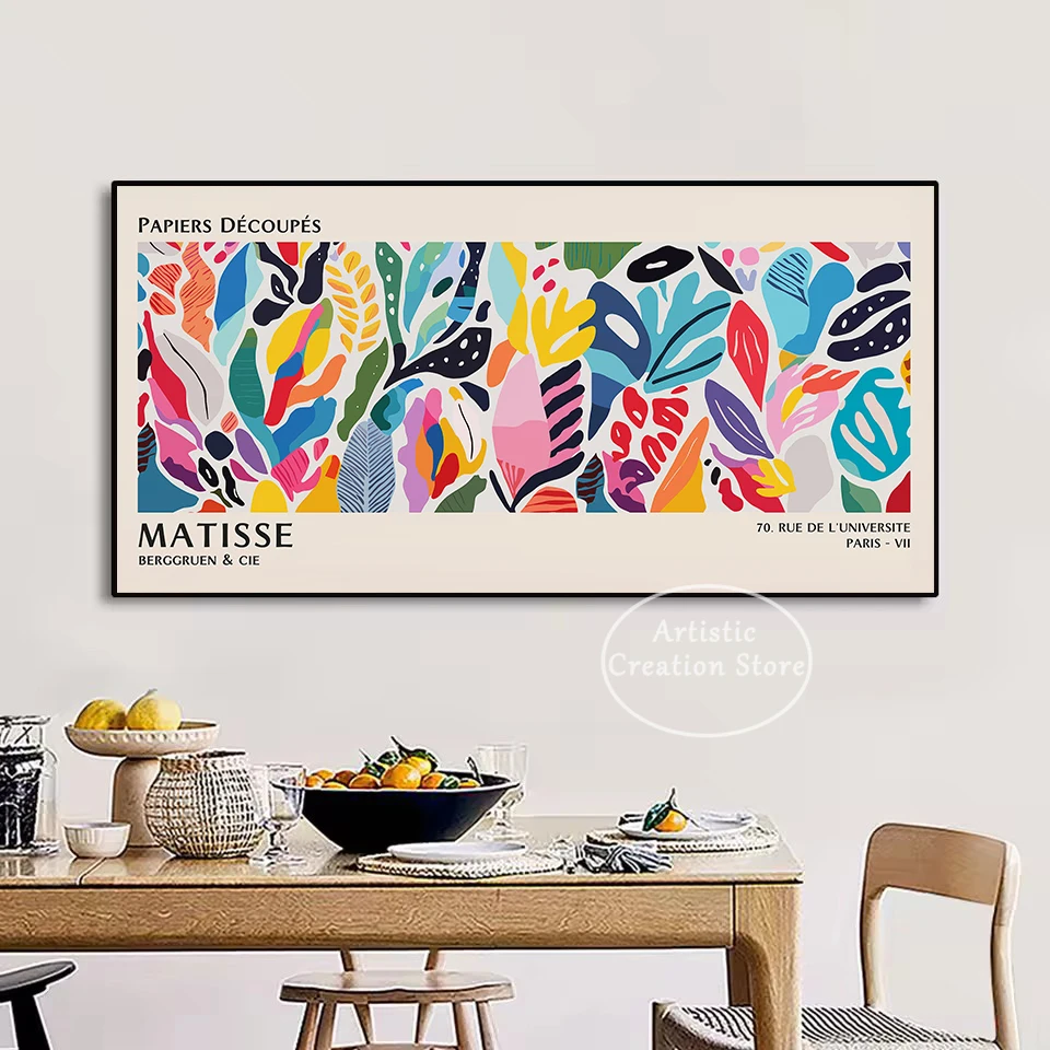 Retro Mid century Matisse,Katsushika Hokusai,Bauhaus Exhibition Aesthetic Poster Canvas Painting Wall Art Pictures Home Decor