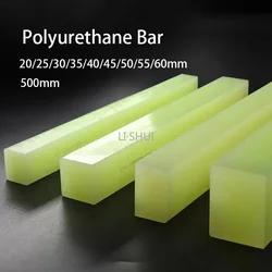 1PCS Length 500mm 90 degree polyurethane square bars PU polyester Bar Rod DIA 20 25 30 35 40 45 50 55 60mm