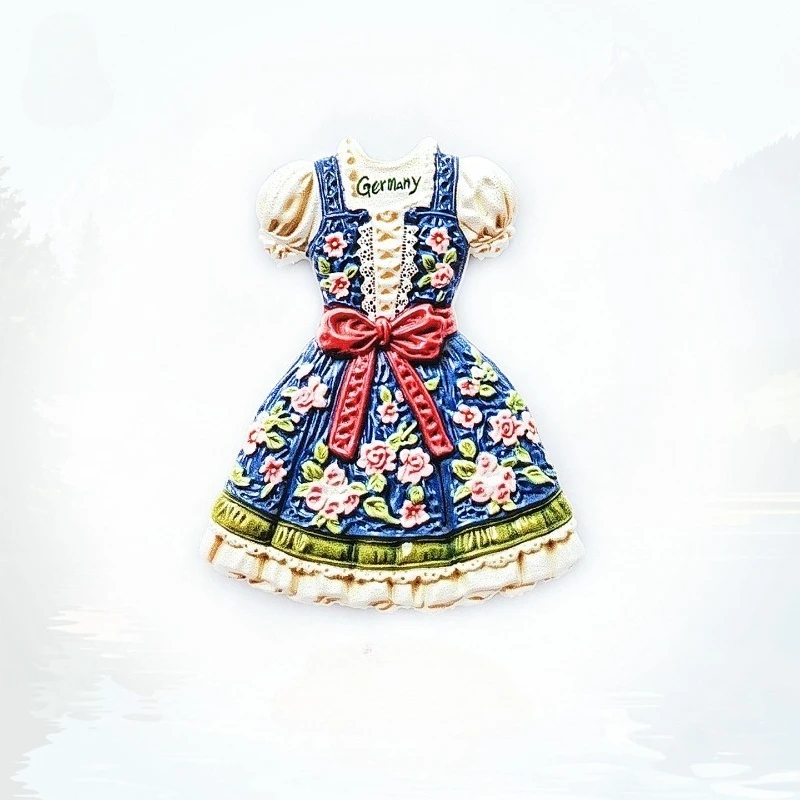 Bavarian Traditional Costume Fridge Magnet - 3D German Souvenir Oktoberfest Lederhosen Decor Unique Europe Gift