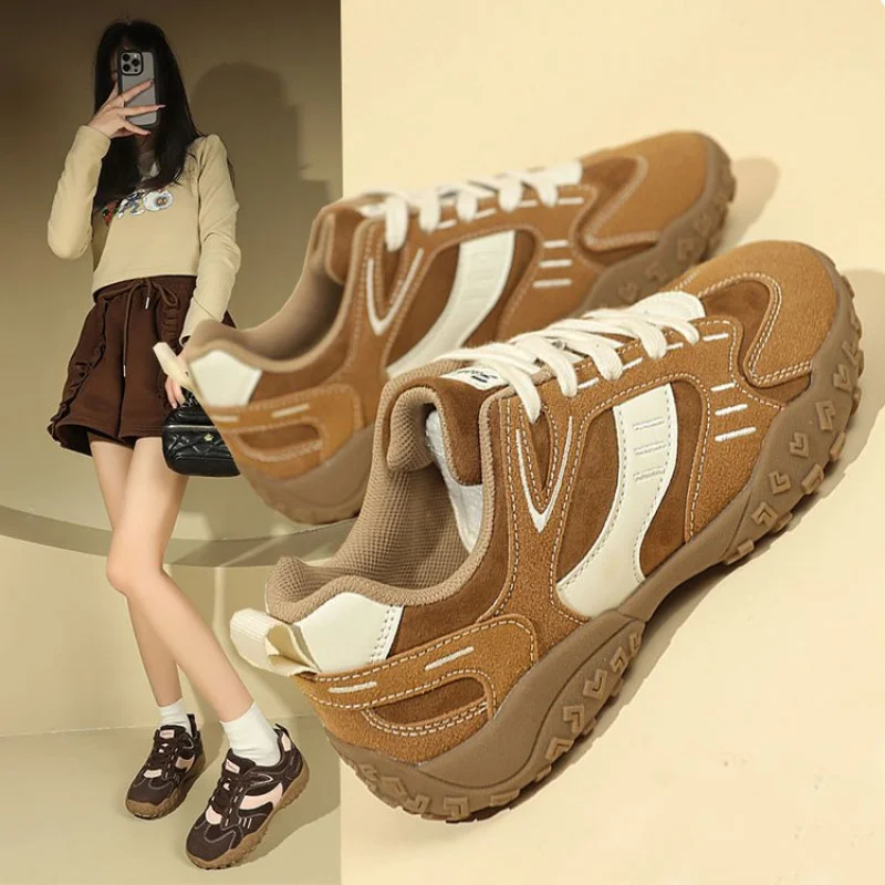 

Fashion Retro German Training Shoes for Women 2025 New Autumn Thick-Soled Dad Sneakers for Women Casual Sports Shoes