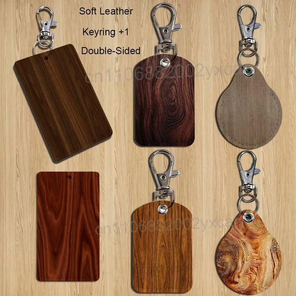 

environmentally friendly Wood Card Holder Keychain Key Ring Door Lock Access Protective Case For Security Gift