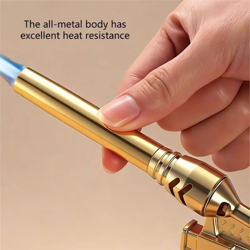 AFOURT-Gold Copper For BBQ Cooking Gas Welding Torch Portable High Temp Flame Braze Temperature