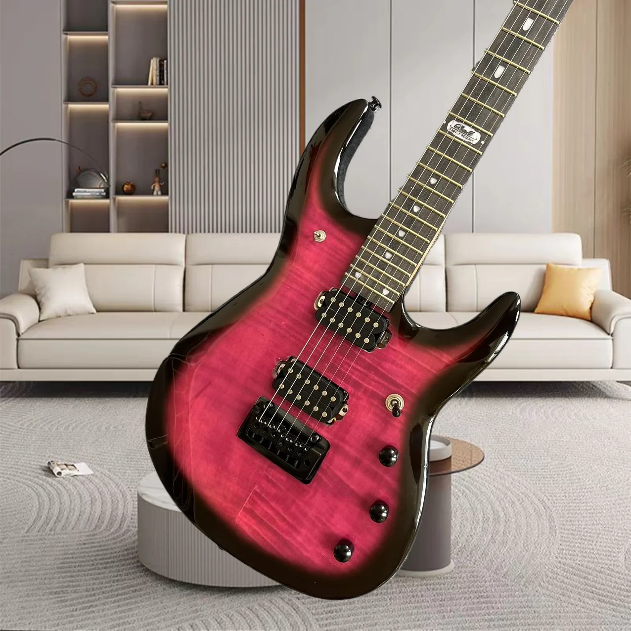 

Electric guitar, factory customized, made of maple and peach wood, multiple colors, in stock, fast and free delivery M3