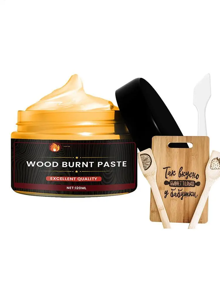 120ml Wood Burning Paste Crafting Gel For Pyrography Creation Heat Sensitive Professional Burn Torch Gel For Artists Drawing