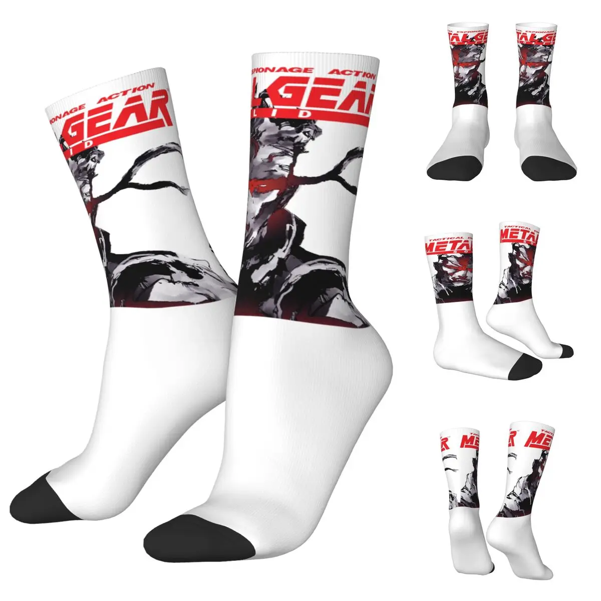 

3D printing cosy Unisex Socks,Outdoor MGS1 Solid Snake Game Interesting Four Seasons Socks