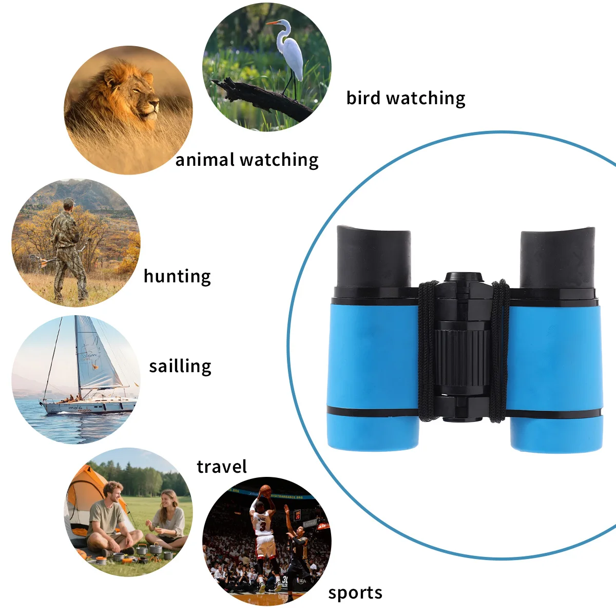 مجموعة مناظير للأطفال لعمر 6-18 سنة للأولاد والبنات للصيد قابلة للطي تلسكوب صغير هدايا عيد ميلاد تعليمية للتخييم في الهواء الطلق