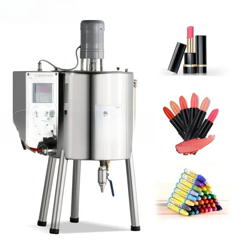 Attrezzatura per la produzione di cosmetici Serbatoio di miscelazione da 15 litri Agitatore Vaso Miscelatore per balsamo per labbra Macchina per la produzione di rossetti