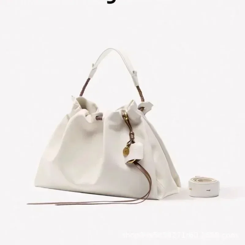 S 2026 Handbags Commuting Shoulder Bags Large Capacity Tote Bags Fashionable and Simple Drawstring Bags Popular birthday gift