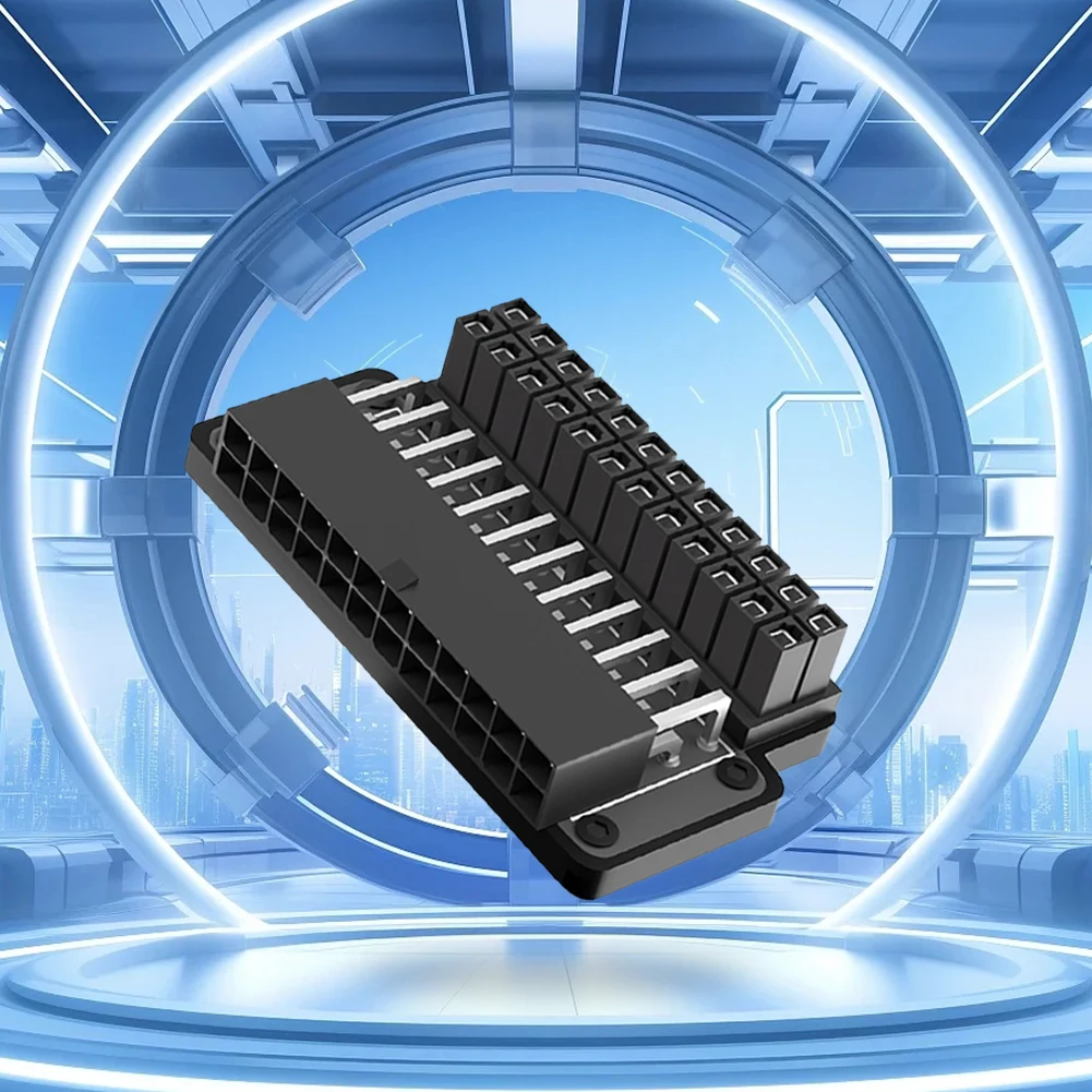 24-Pin ATX إمدادات الطاقة الطائر جسر أداة 90 درجة بزاوية موصل محول للوحة الأم سطح المكتب إمدادات الكمبيوتر