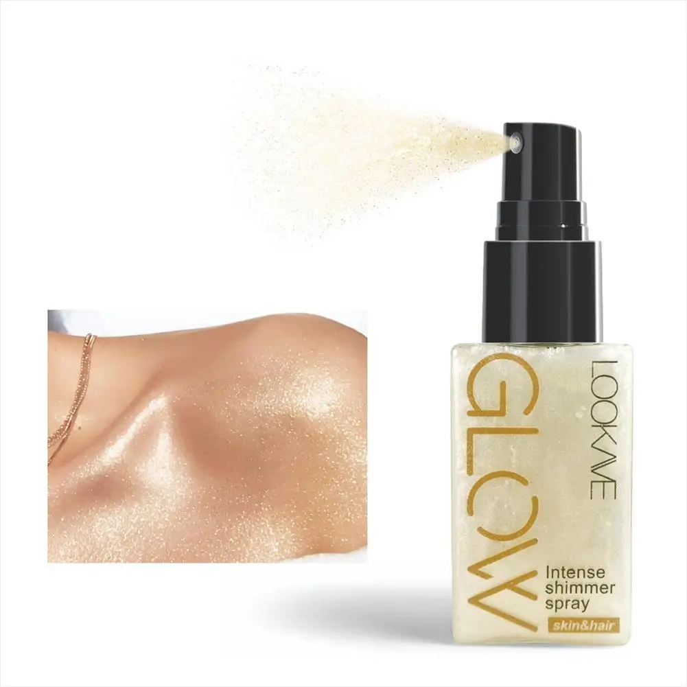 Nouveau Spray d'huile scintillante, imperméable, hydratant longue durée, Bronze doré, Contour éclair