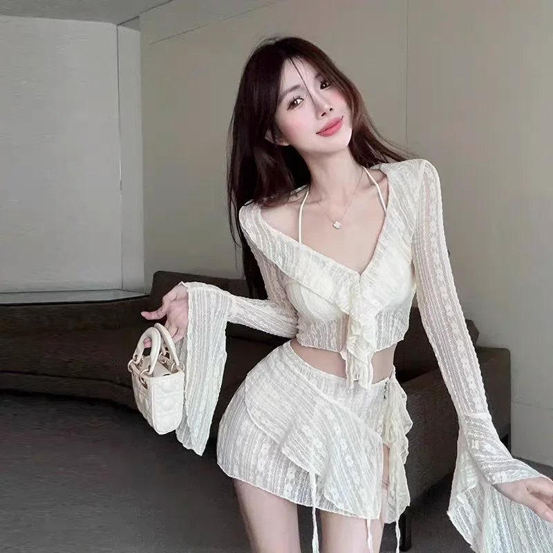 

Sexy Bikini Swimsuit Women's High-End Feel 2025 New Pure Desire Sle Beautiful Holiday Separate Skirt Sle Swimwear