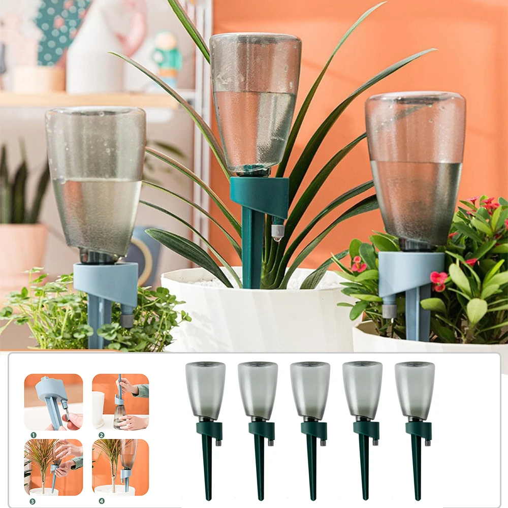 5Pcs Plant Water Feeder Automatic Garden Water Device Plants Watering Self Watering Drip Irrigation Devices Water Dispenser