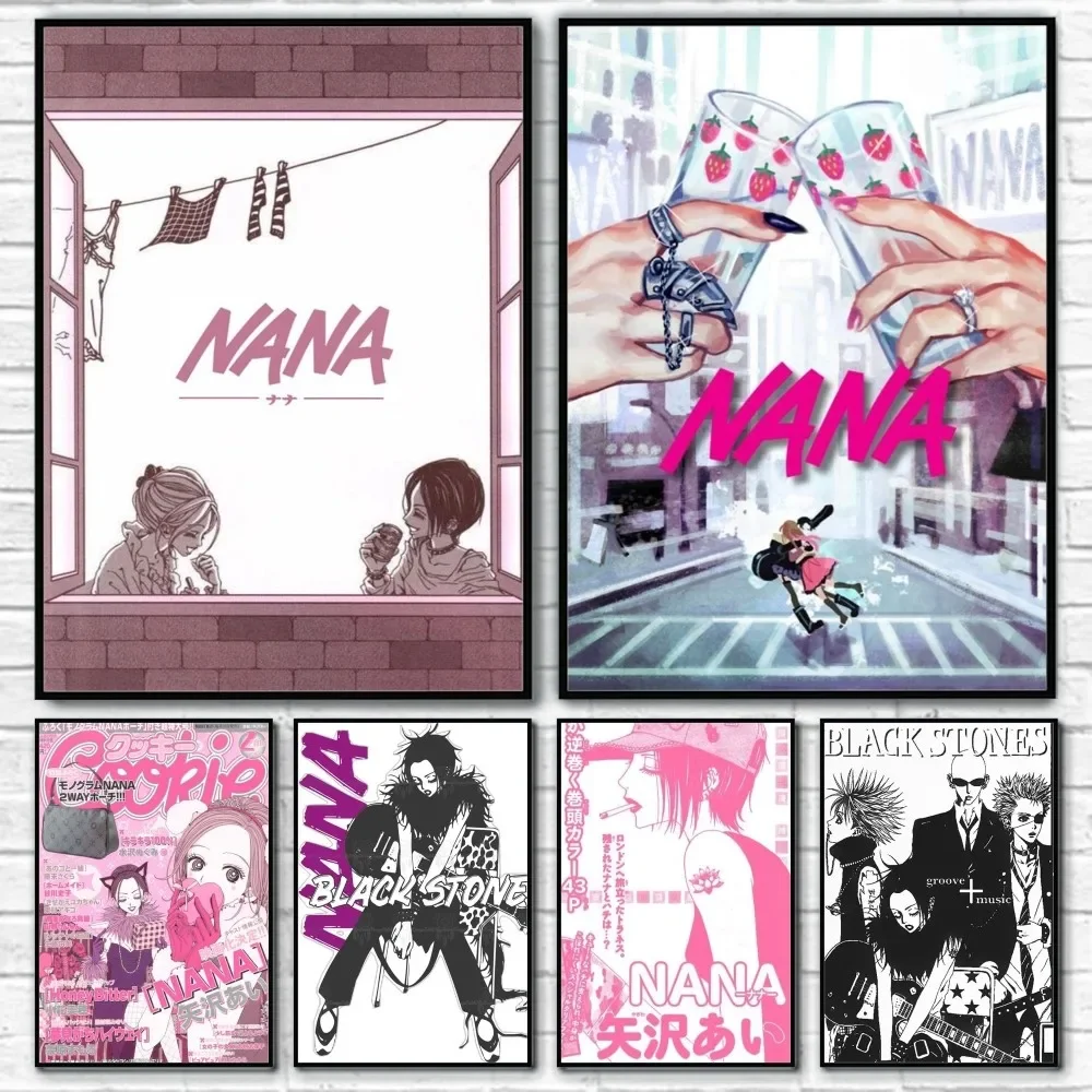 أنيمي نانا أوساكي خط المشارك لزجة جدار الفن الطباعة مقاوم للماء غرفة المعيشة المنزلي غرفة نوم بار ديكور جمالي