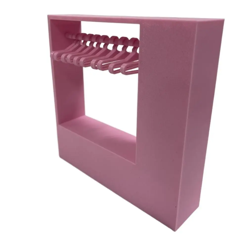 Large Capacity Doll Clothes Closet Portable Cute Clothes Storage for Figures Durable with 10 Hangers Doll Accessories - view 4