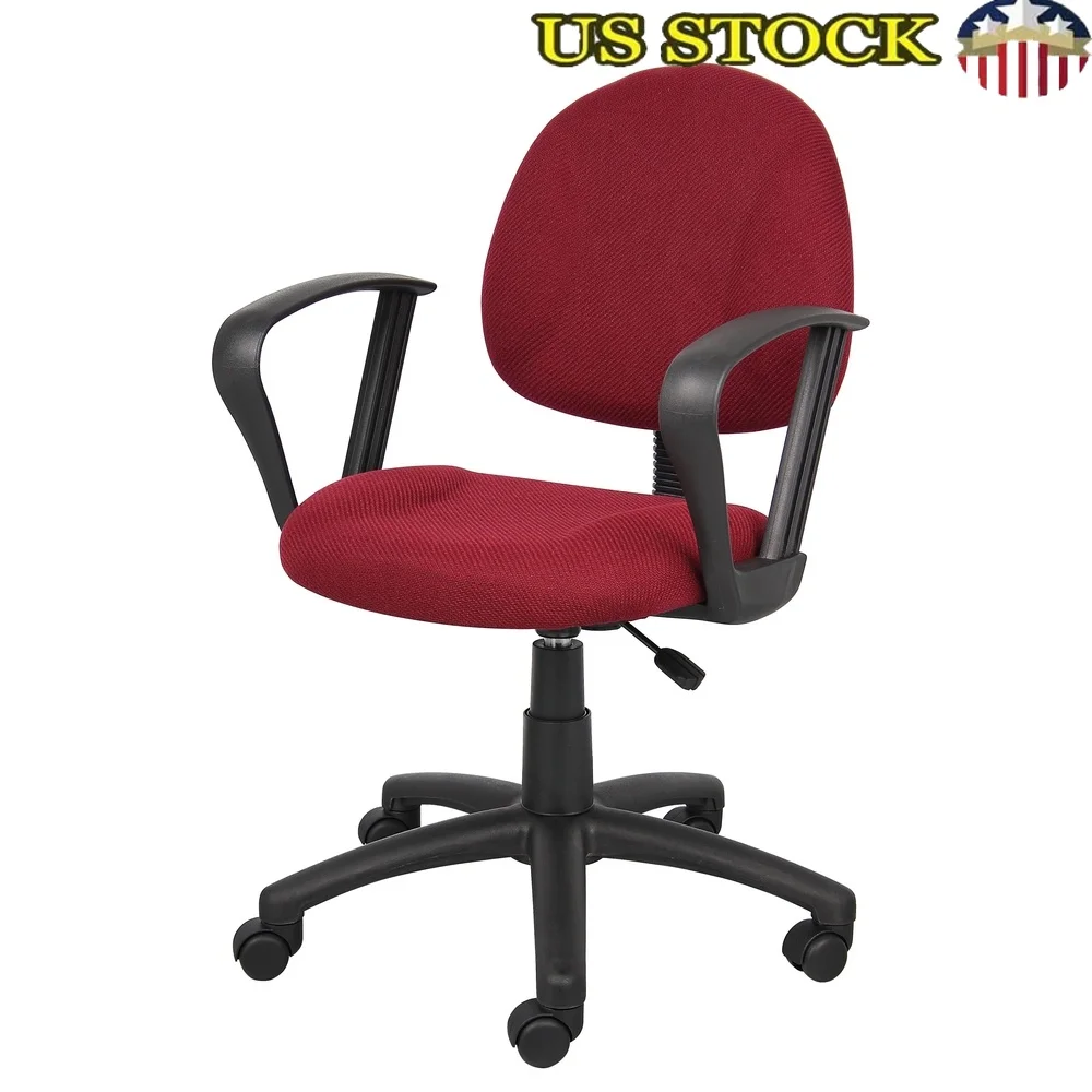 

Ergonomic Fabric Swivel Office Chair Mid Back Design with Adjustable Height Lumbar Support and Comfortable Waterfall Seat