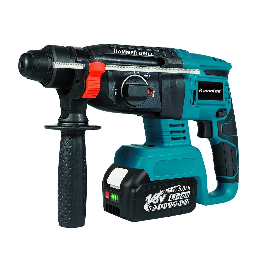 Kamolee 2000W Bürstenloser Akku-Bohrhammer Wiederaufladbarer Elektrischer Schlagbohrer – Detail 9