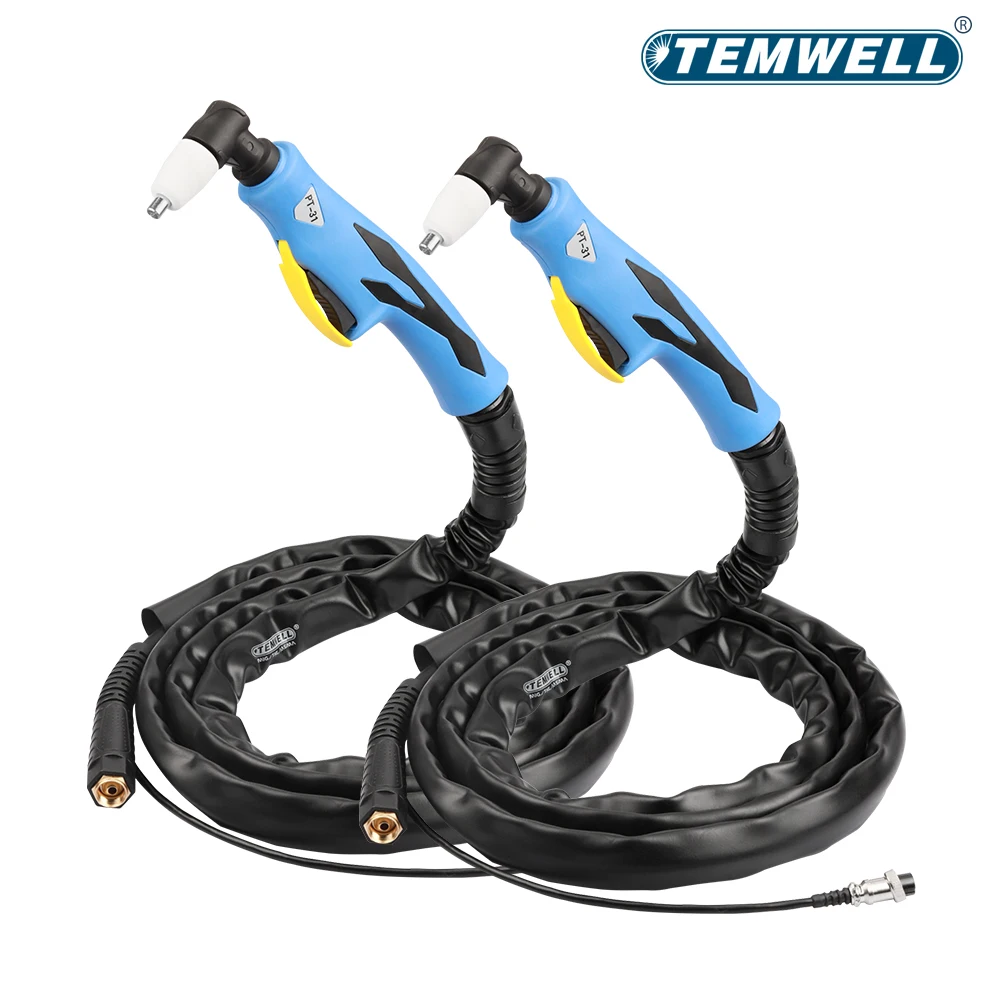 TEMWELL PT31 Plasma Cutting Torch 3M/5M Cable PT-31 Torch Tip Nozzle for 30-55A Air Cooled Plasma Cutting Machine CUT50 CUT55