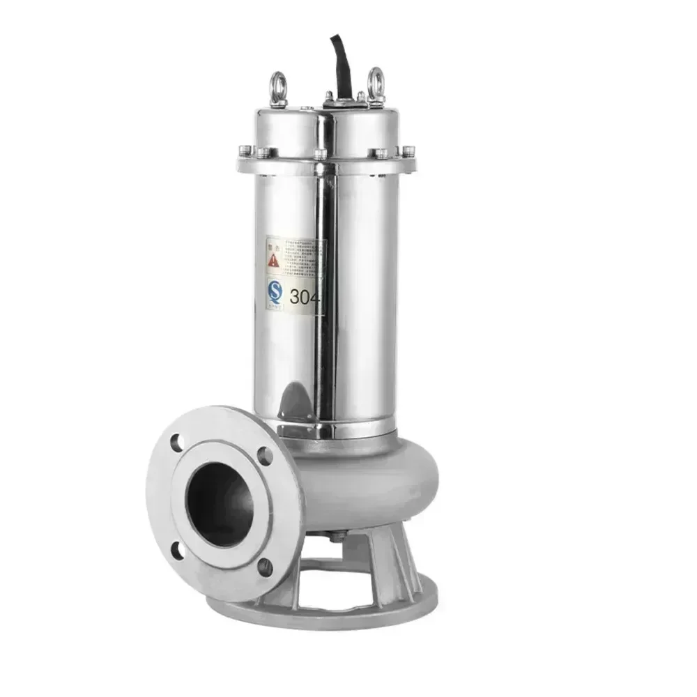 

380V 7.5KW 45m³/h 25m Large Flow 304 Stainless Steel Submersible Eelectric Pump Sewage Pump Corrosion-resistant Sewer Discharge