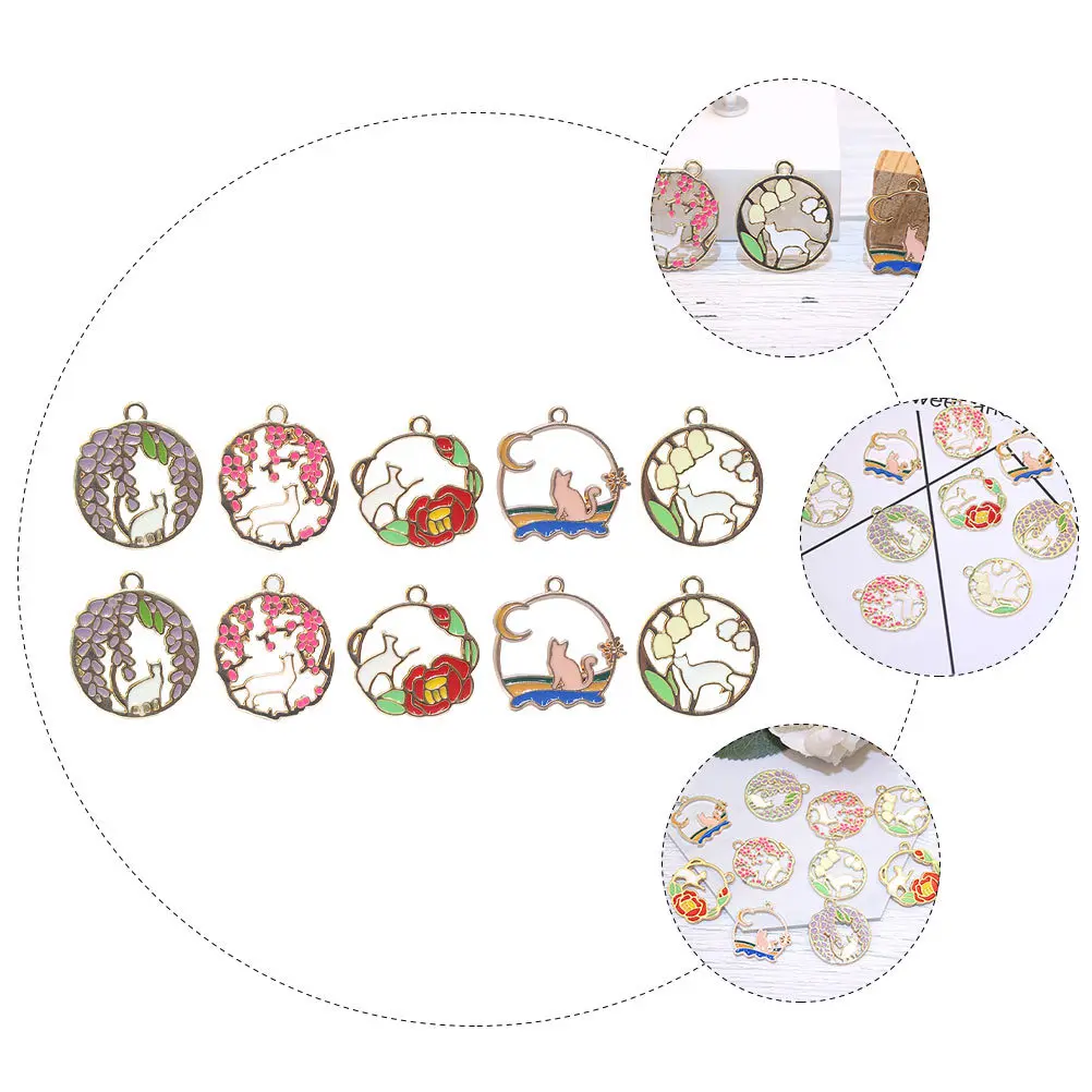 

25pcs Metal Pendant Charms For Diy Jewelry Alloy Decorative Accessories Semi-Finished Necklace Bracelet Durable Shiny Design