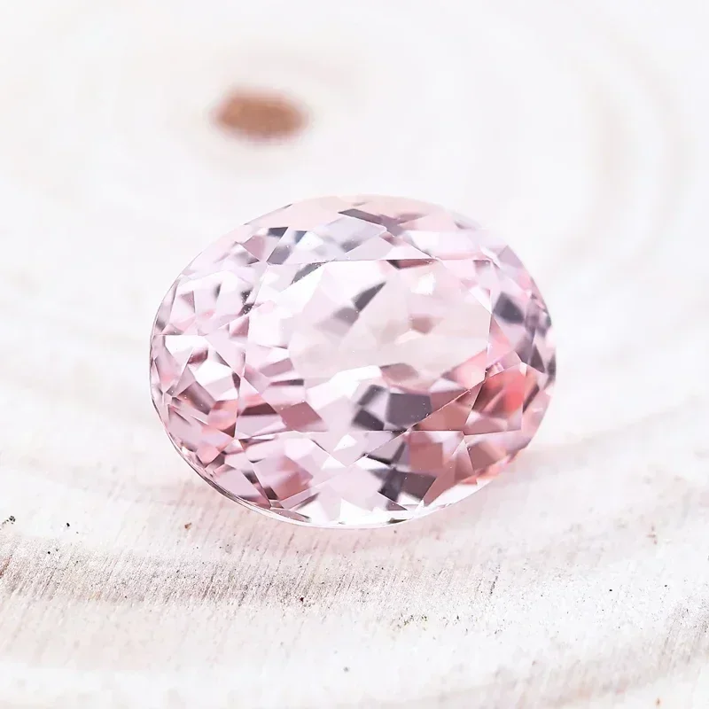 

Lab Grown Sapphire Oval Shape Morgan Pink Color Advanced DIY Jewelry Rings Earrings Making Charms Gemstone with Certificate